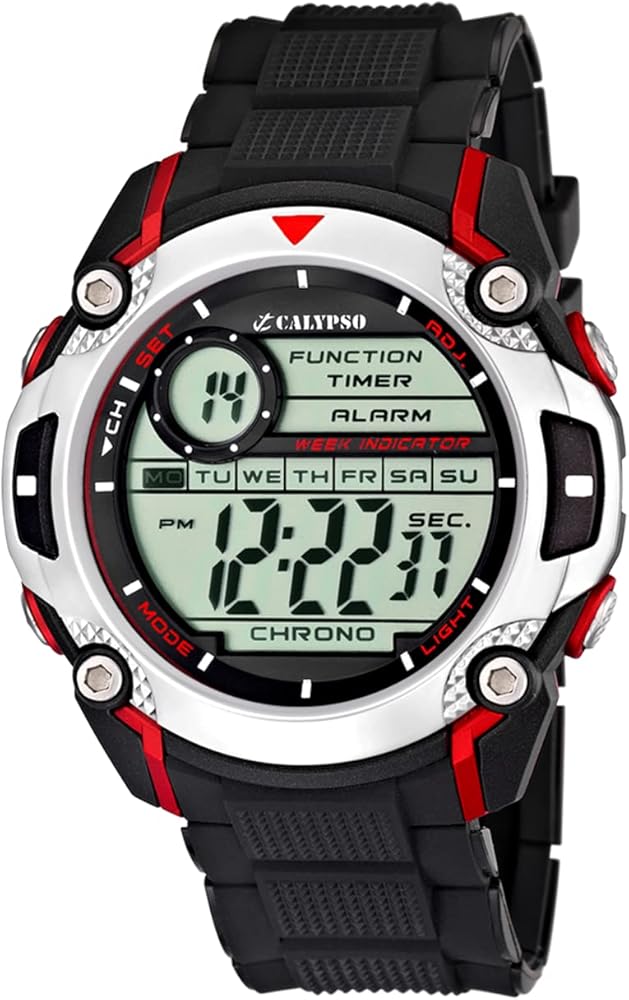 Calypso K5577 - Reloj de pulsera para hombres , digital, cuarzo , correa de caucho, color negro