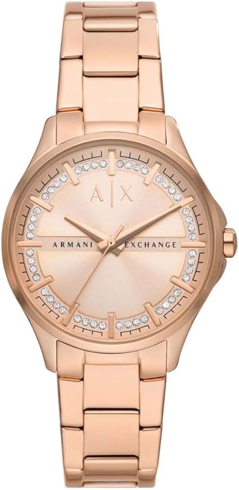 Armani Exchange Reloj de mujer de cuarzo de 3 agujas con pulsera LADY HAMPTON AX5264