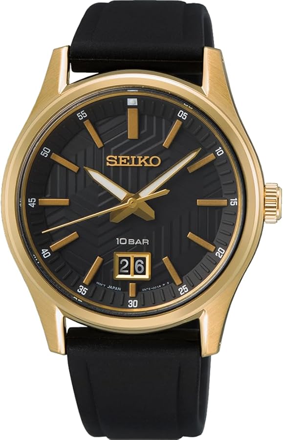 Seiko Reloj Analógico para Hombres de Cuarzo con Correa en Silicona SUR560P1