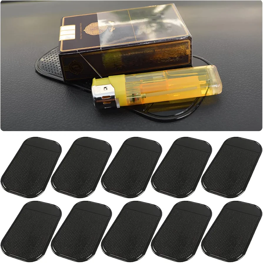 CGEAMDY Alfombrilla Antideslizante Coche, Alfombrilla Antideslizante Salpicadero Coche De Silicona, Almohadilla Antideslizante para Teléfono Automóvil 13 * 7cm para Teléfonos, Gafas, Llaves, Perfumes