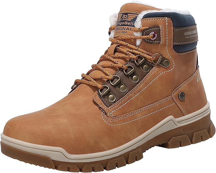 ARRIGO BELLO Botas Hombre Invierno Botines Zapato Nieve Clásico Forrado Piel Trekking Senderismo Talla 41-46