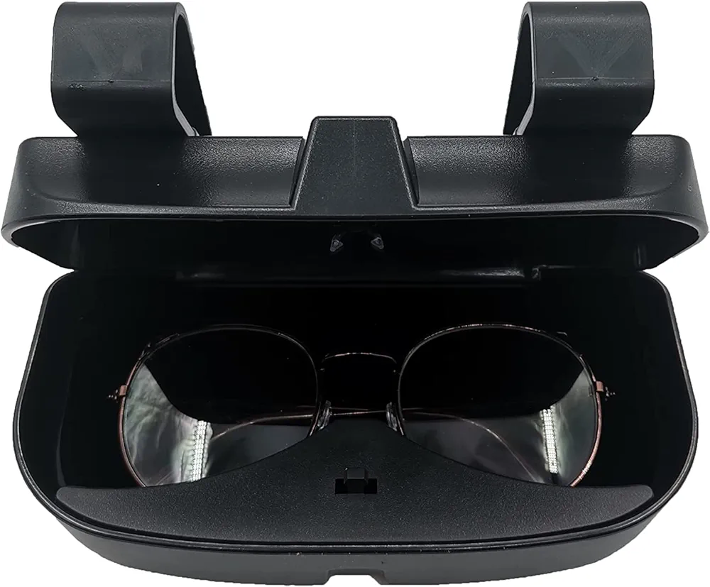 Soporte para Gafas de Sol para Coche, Estuche para Gafas, Caja de Almacenamiento, Funda para Gafas, Accesorios para el Interior del Coche Se Aplican a Todos los AUT (Negro)