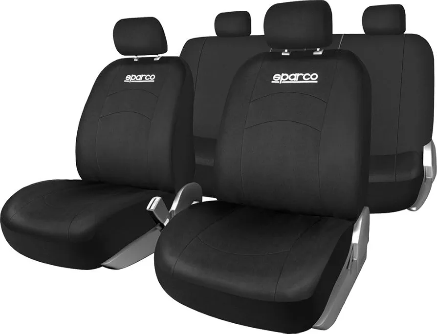 Sparco SPCS402BK - Juego de Fundas 402 INTL, 11 Piezas, Negro
