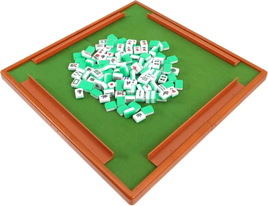 VICASKY 1 Juego De Juguetes De Mahjong De Ocio para Viajes Pequeño Kit De Mahjong Majiang Juego De Mesa Chino Mesa De Mahjong Mahjong Americano Tablero De Ajedrez De Viaje Versión China