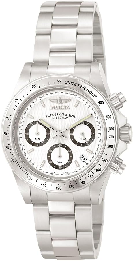 Invicta Speedway Reloj de cuarzo para hombre de acero inoxidable, 39 mm
