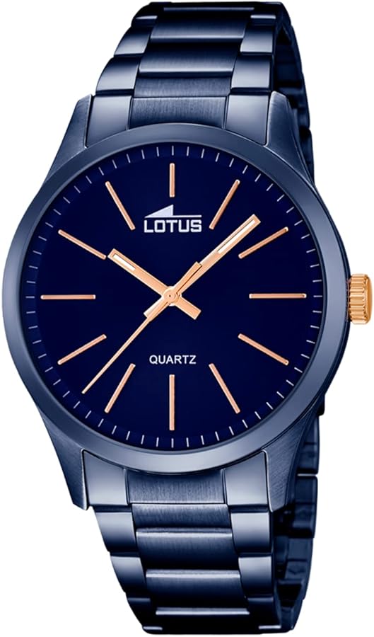 LOTUS Reloj Hombre 18163/2 Minimalist Caja de Acero Inoxidable 316l Azul Correa de Acero Inoxidable 316l Azul