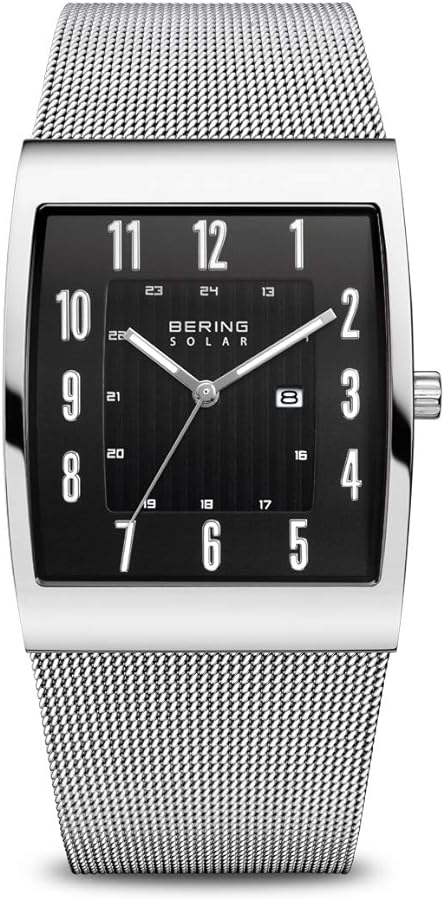 BERING Reloj Solar Movement para Hombre, colección Solar con Acero Inoxidable y Cristal de Zafiro 16433-XXX
