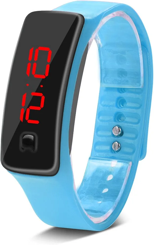 Reloj de Pulsera LED Resistente Al Agua, Reloj LED, Correa de Silicona Deportiva, Esfera Digital de 12 Horas, Reloj de Pulsera con Pantalla Electrónica, Pulsera Inteligente, Reloj Deportivo Al Aire Li