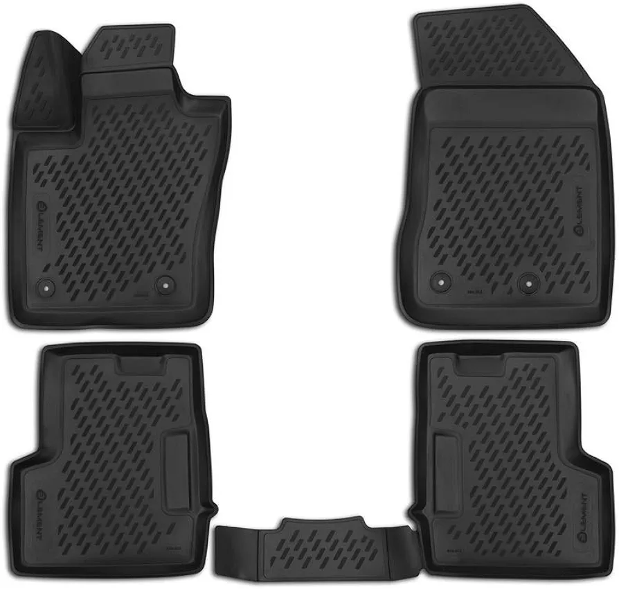 3D Alfombrillas Interior de Coche a Medida TPE FIAT 500x, 2014->, (Europe), 4 pcs.