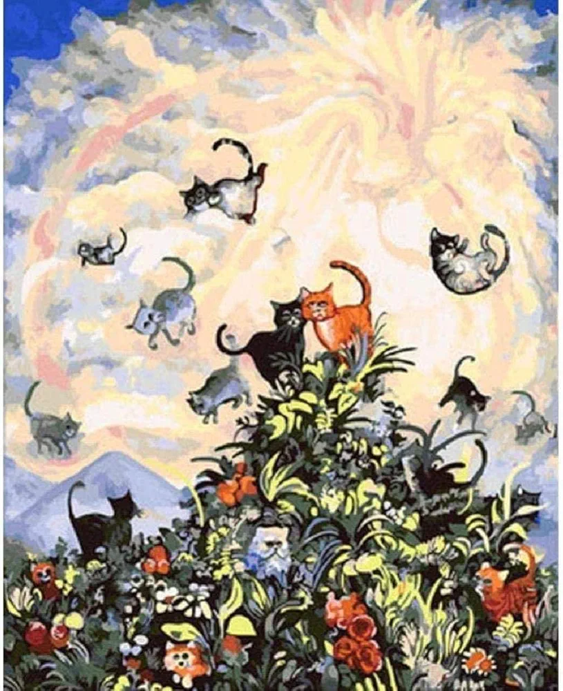 IGHSNZUH Rompecabezas de 1000 Piezas Diy Rompecabezas Gatito Volador Ocio Juego de Crucigramas Creativo Niño Rompecabezas Juguete Fiesta de Cumpleaños 50X75Cm
