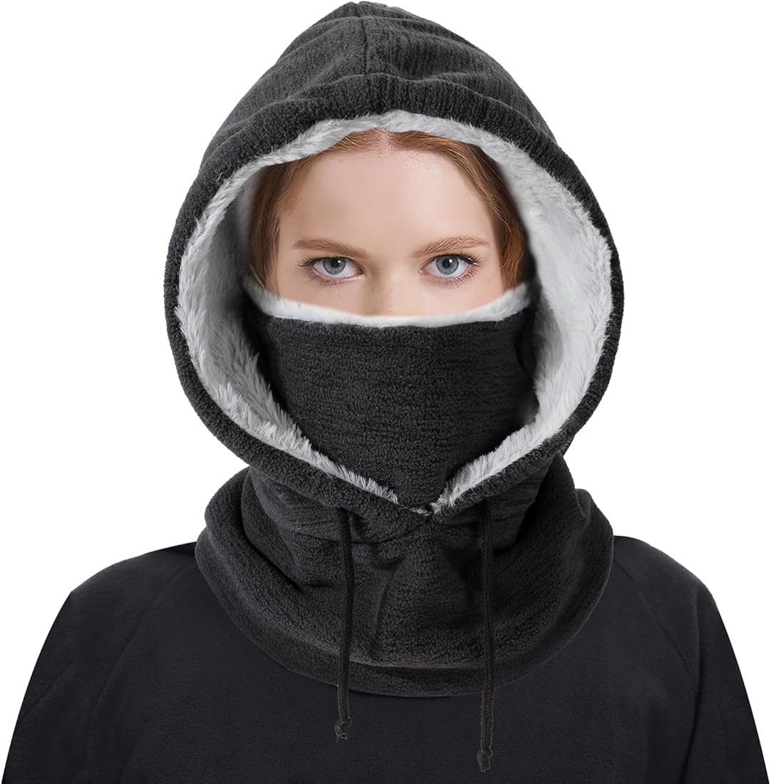 TAGVO Pasamontañas Invierno Capucha Polar Máscara de Esquí, Termico Balaclava Máscara Forro Polar Multifuncional para Invierno Esquiar Ciclismo Deportes Aire Libre Cara Completa Sombrero Unisex
