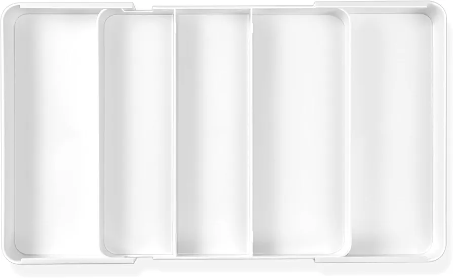WUFANC Cuberteros Para Cajon Cocina, Cubertero Extensible Para CajóN De TamañO Ajustable, Resistente La Humedad, FáCil De Almacenar, CajóN Para Cubiertos Para Organizador Cubiertos, Cucharas, Blanco