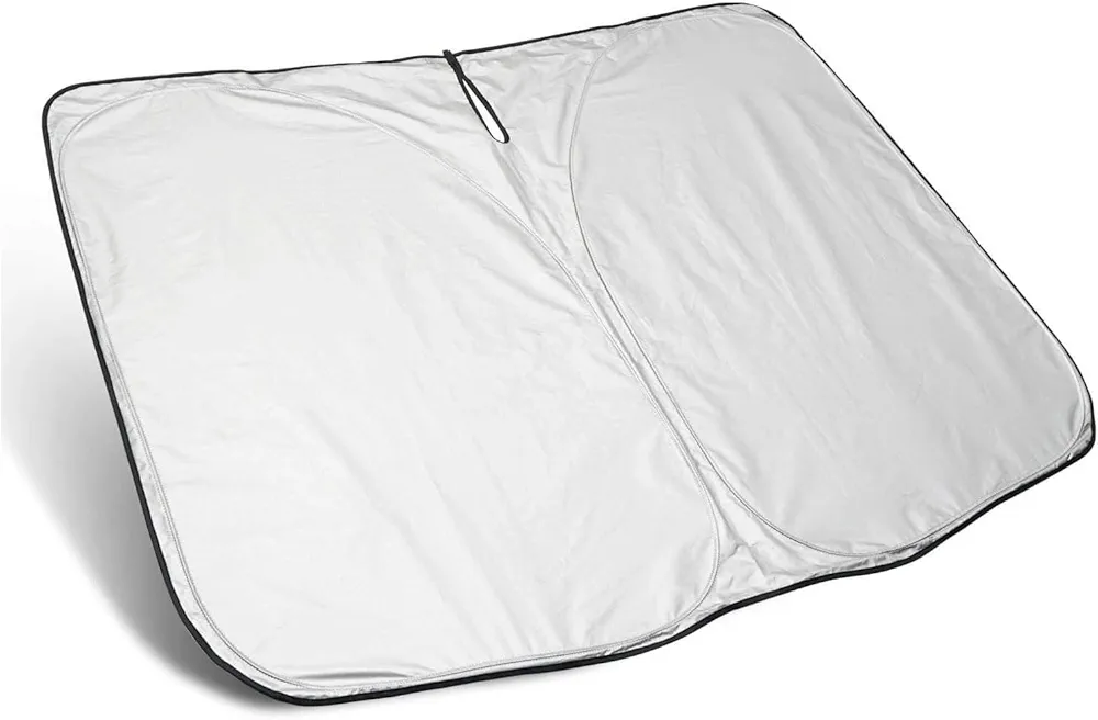 WXJFFF Parasol Coche Delantero para Opel Astra K/Astra K Sports Tourer/Astra L/Antara/Ampera 2000-2024, Plegable Parasol del Parabrisas del Coche Protección UV Accesorios,Silver