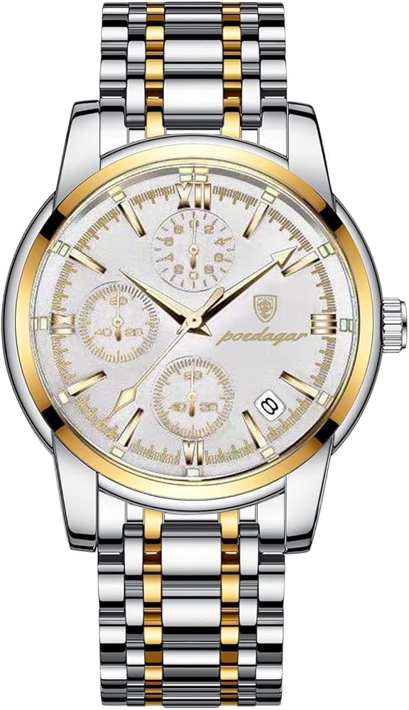 RORIOS Hombre Relojes Analógico de Cuarzo Relojes Luminoso Moda Relojes Impermeable Relojes de Pulsera para Hombre