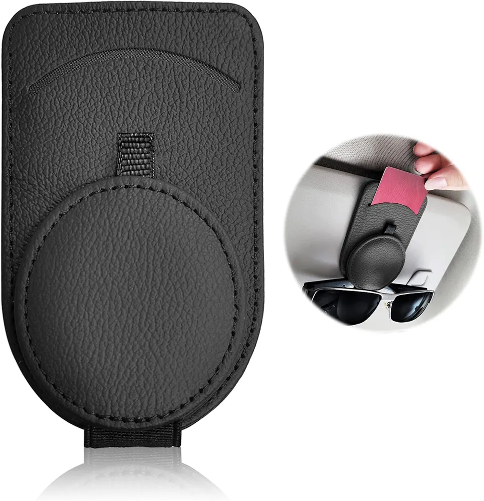 Soporte para Gafas de Coche,Soporte Universal de Gafas de Sol de Visera,Soporte para Gafas de Sol con Clip para Tarjeta,Soporte de Gafas para Coche Sol Visera Clip,Portagafas para Coche Soporte