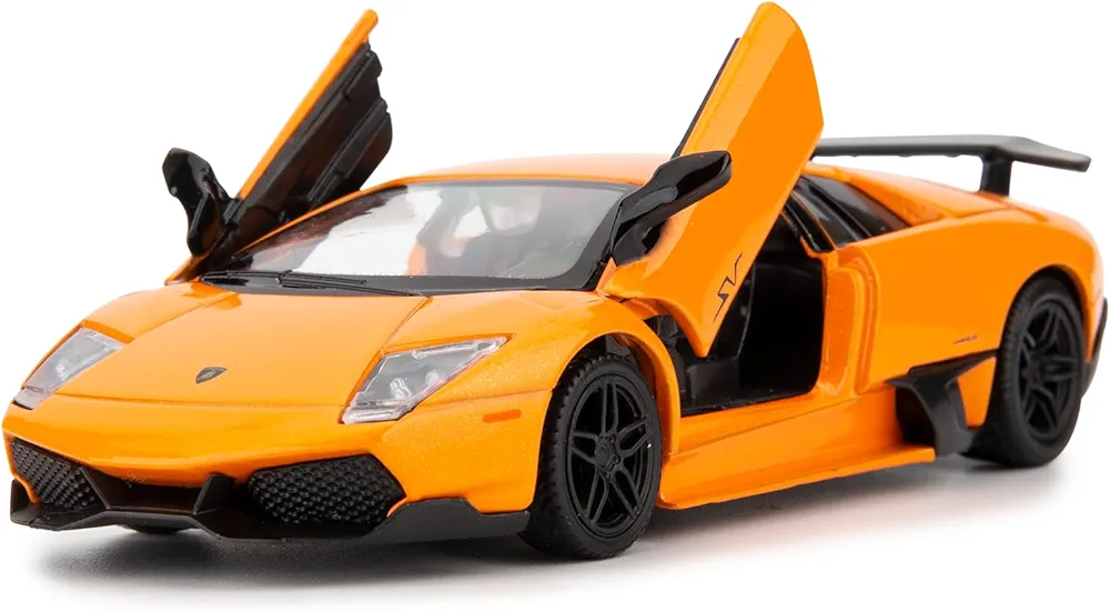 imtfzct 1/36 Murciélagos Lamborghini LP670-4 modelo de coche de fundición, aleación de zinc para niños, coche de ocio, coche de juguete para niños, regalo para niños y niñas (naranja)