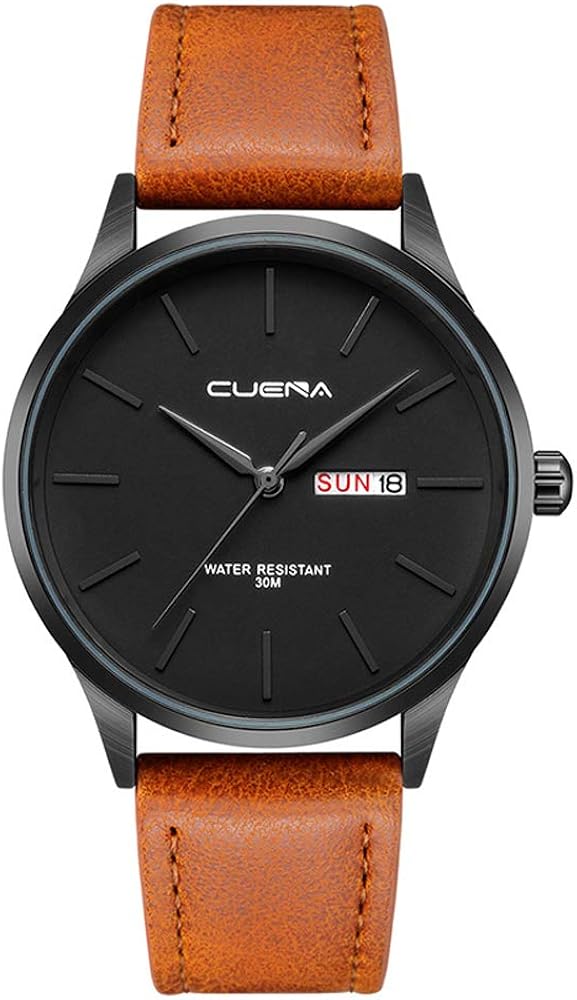 CUENA - Reloj de Pulsera analógico con Fecha, Resistente al Agua hasta 30 m …