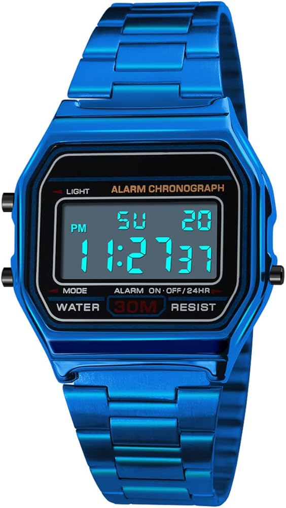 Nicoone Reloj De Pulsera De Lujo para Negocios, Resistente Al Agua, 30m, De Acero Inoxidable, Deportivo, Reloj Digital