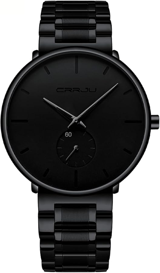 Relojes Hombre De Malla Ultra Fino Negro para Hombres Relojes De Pulsera De Moda Minimalista De Lujo para Relojes Hombre Casual Reloj Hombre De Cuarzo Impermeable