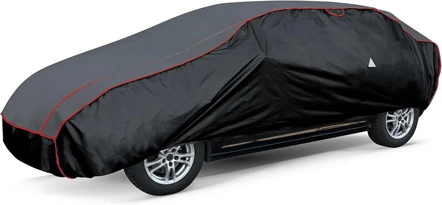 WALSER Funda antigranizo para el Coche Pro, Funda Repelente al Agua antigranizo para automóvil, Lona para Coche, Funda para Coche M - Antracita-Negro