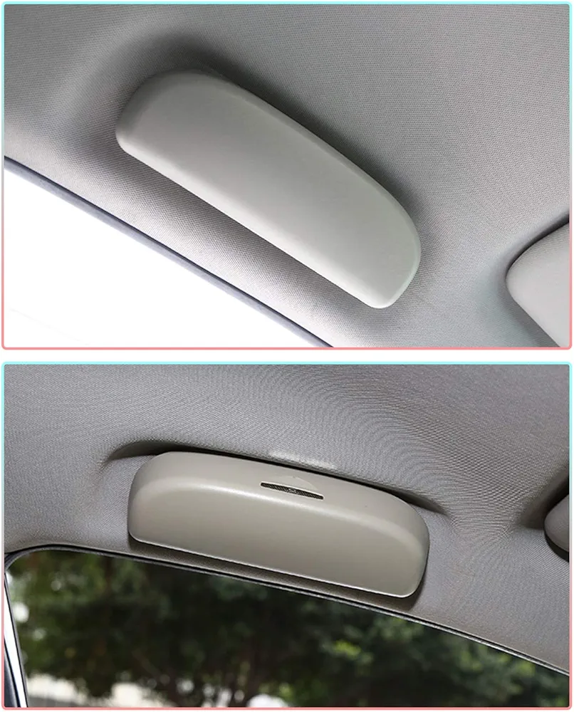CDEFG Compatible con Toyota CHR C-HR 2016-2023 2024, Coche Gafas Caja Organizador CHR 2024 Gafas de Sol Soporte Almacenamiento Bolsillos Interior CHR C-HR Accesorios (Gris)