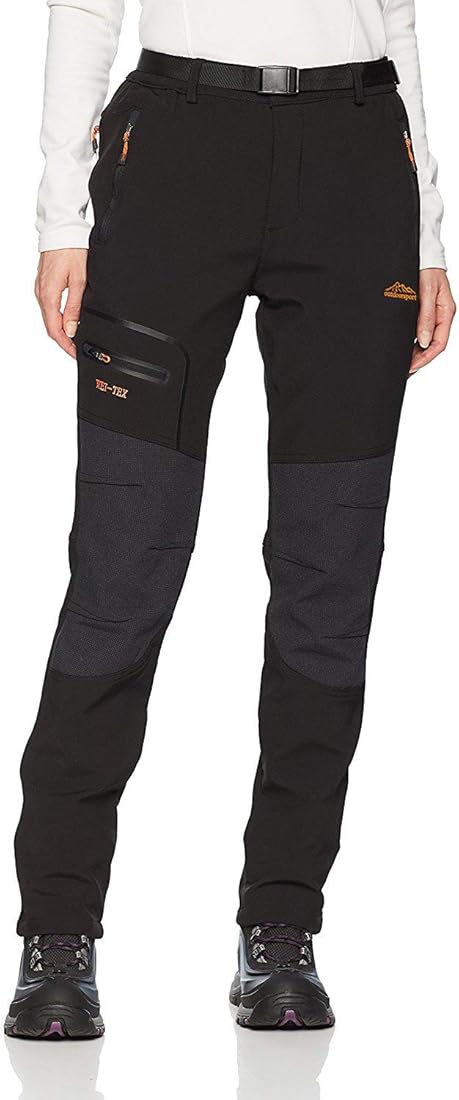 BenBoy Pantalones de Nieve Montaña Mujer Impermeables Invierno Calentar Pantalones Trekking Escalada Senderismo Esquiar Softshell
