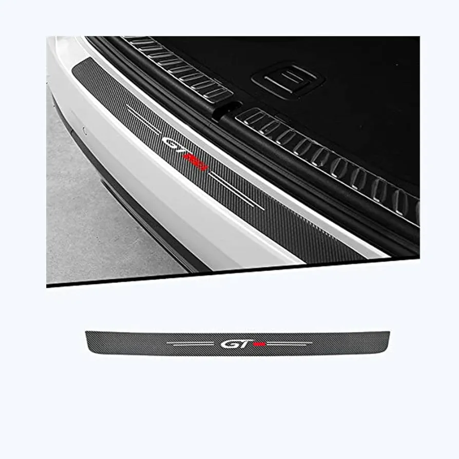 NICOLIE Adhesivos Protectores Decorativos para Maletero De Coche Compatibles con Peugeot 508 5008 3008 208 2008 308 407 607 307 - GT- Logo