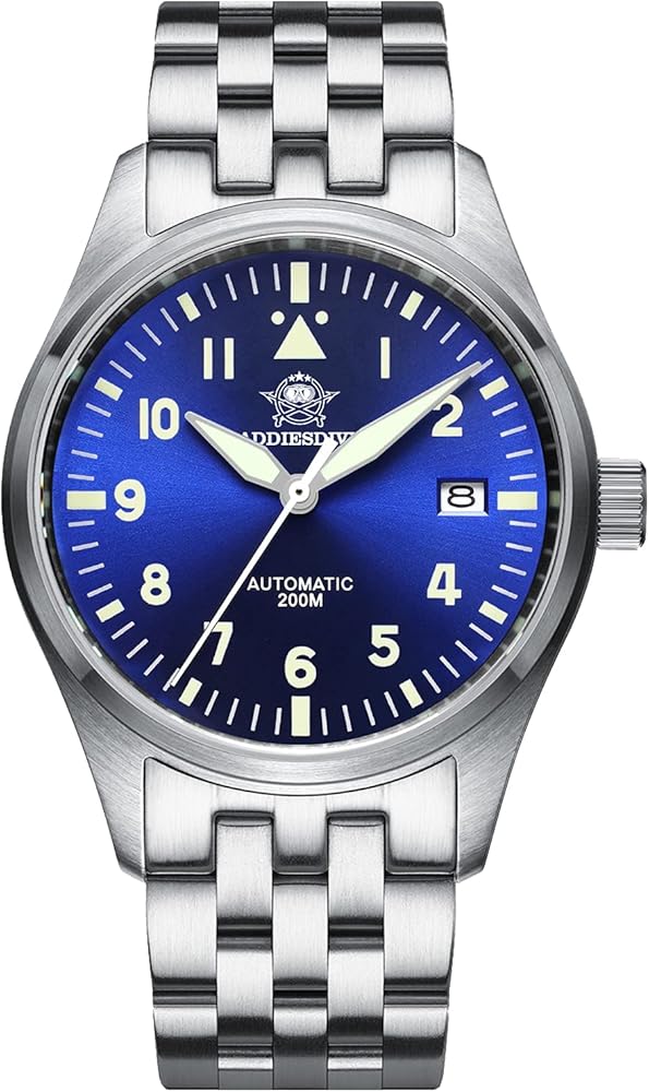 ADDIESDIVE Relojes Automáticos Hombres Luminoso Reloj Analógico Automático NH35A Relojes Mecánicos con Brazalete de Acero Inoxidable