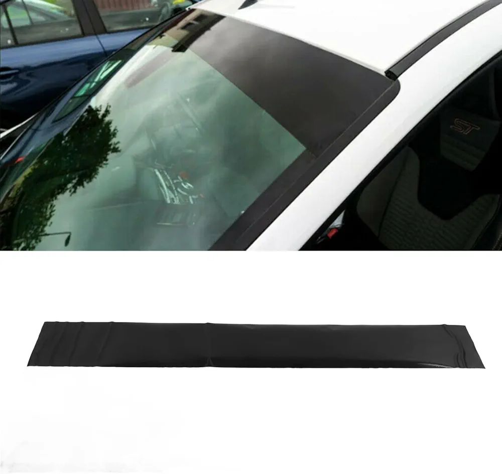 Niiyen Tira Solar Delantera del Coche Parabrisas Tira Solar Etiqueta De La Ventana Calcomanía De Vinilo Parabrisas Película Fundida Pegatinas Universal para La Mayoría De Los Automóviles 5.51x0.79in