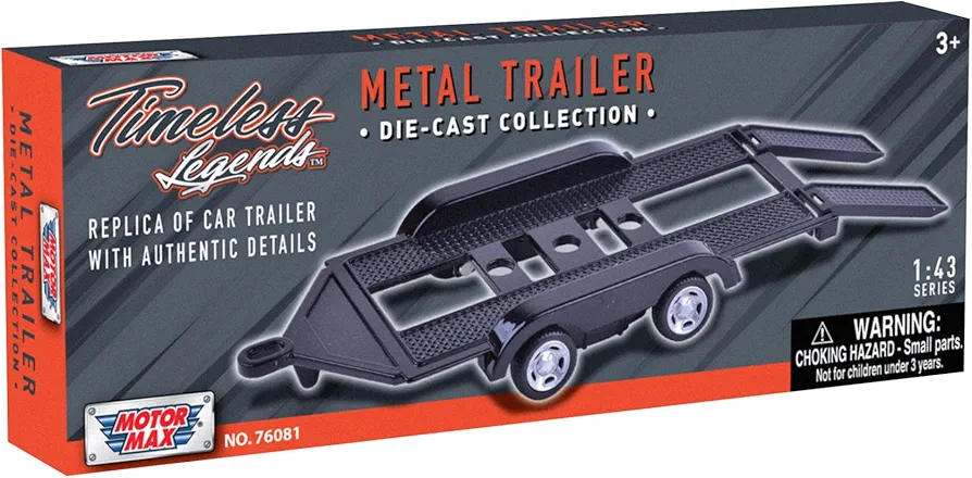 OPO 10 - Remolque 1/43, Plataforma, transportador de automóviles, con Doble Eje, Metal, Motormax - 76081