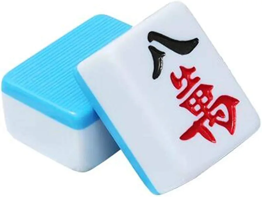 Majong Sets, Juego de Mahjong Chino portátil de 136 Azulejos Juegos de Mahjong Tradicionales Chinos con Bolsa de Almacenamiento, Mantel, Viaje, Juego de Ocio Familiar