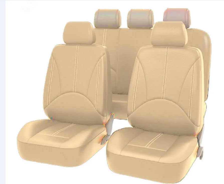 MAVNES para Toyota Avensis 2003-2009 Fundas de Asiento de Coche, Juegos De Cubreasientos Accesorio,Beige