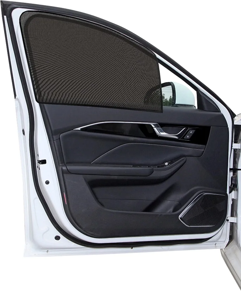NebulaGlam 2 Unidades Parasol Magnético, Protección Solar Magnética para Automóviles, Estilo de Malla, Parasol Coche Bebe con Protección UV, para Ventana Delantera