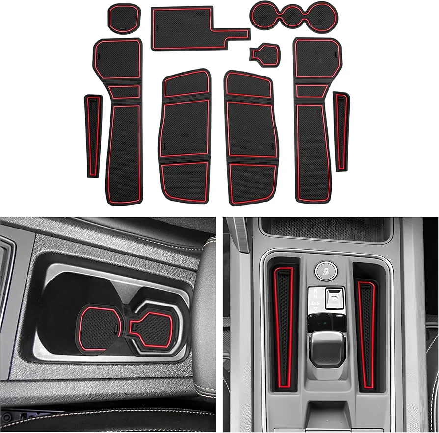 CDEFG Compatible con Cupra Formentor 2022-2024 [Transmisión Automática Electrónica] Alfombrillas de Goma Antideslizantes Reposabrazos Consola Central Portavasos Formentor V1 VZ VZ5 Accesorios (Negro)