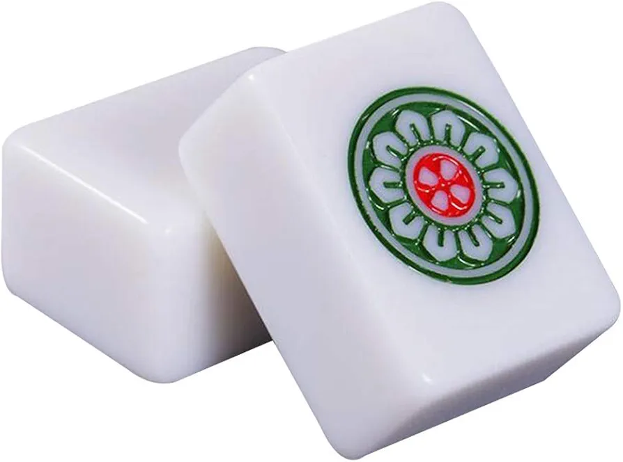 VejiA Majong Sets, Juego de Mahjong Chino portátil de 144 Azulejos Juegos de Mahjong Tradicionales Chinos con Bolsa de Almacenamiento, Mantel, Regalo de Juego de Ocio Familiar