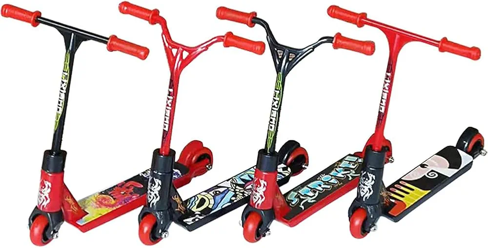 CHENGLI Mini Finger Scooter, 4 Piezas Mini Patineta de Dedos, Scooter de Dedo, Mini Skateboard Ideal para Niños, para Juguetes de Educación Temprana para Niños