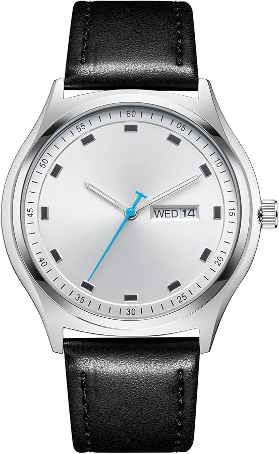 CIVO Reloj Hombre Analógico Minimalista Relogio Homem Correas Cuero Sencillo Impermeable Ventana de Fecha y Día Luminoso Redondo Cuarzo Relojes Caballero, Regalo Hombre