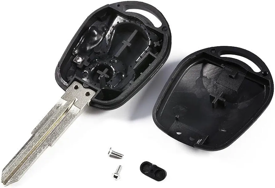Rockyin Llavero De Coche , Llavero De Control Remoto De Coche BotóN Negro 2, Compatible con La Carcasa De Ssangyon Kyron Rexton