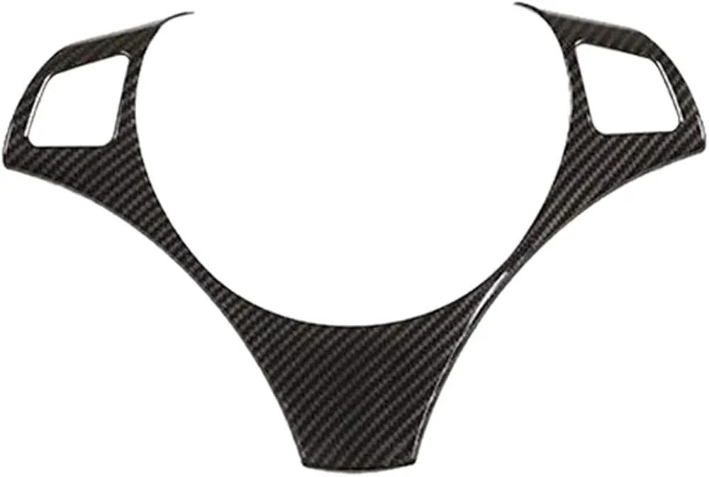 Yiwang - Funda para volante de coche de fibra de carbono, ABS, cromo, 1 pieza, accesorios para vehículos