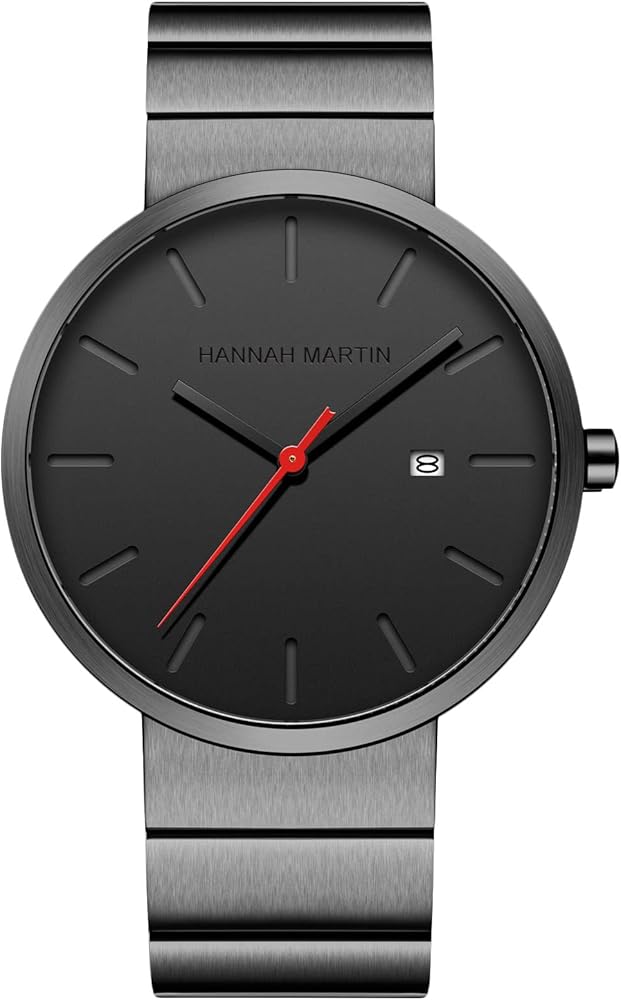 RORIOS Relojes Hombre Minimalista Analógico de Cuarzo Reloj con Correa en Acero Inoxidable Business Fecha Relojes de Pulsera