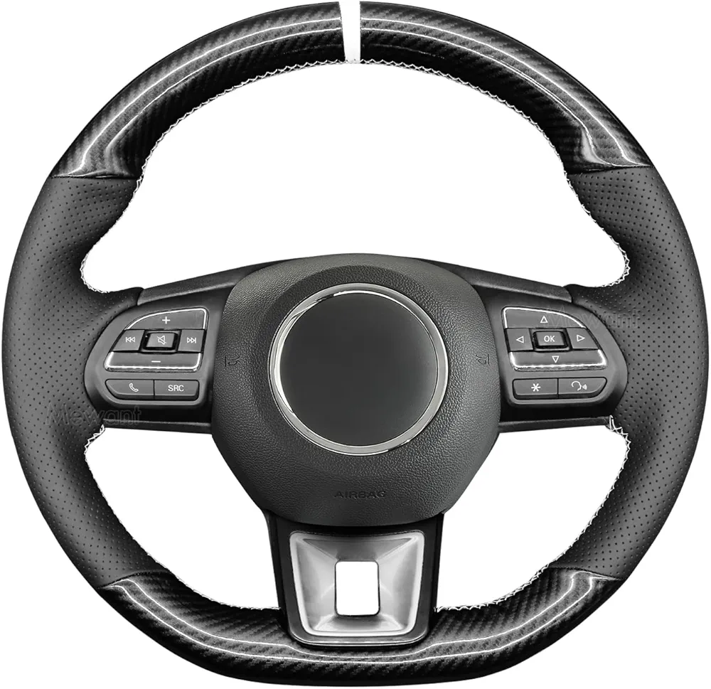 MEWANT Funda para volante de coche cosida a mano para MG ZS EV HS MG3 MG5 MG6 EZS 2018-2023 protector de volante accesorios para volante