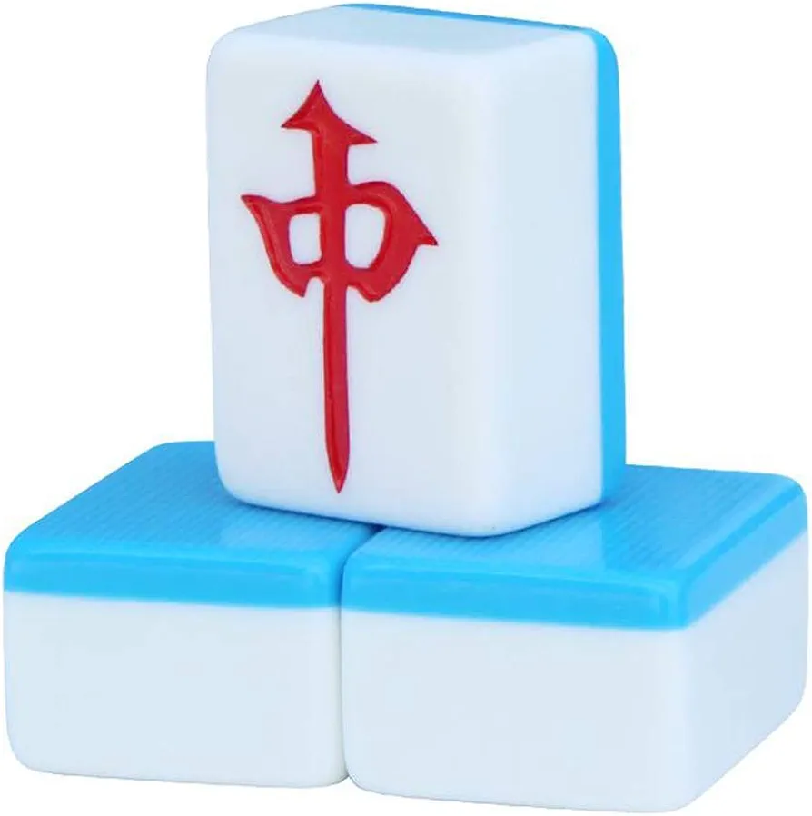 VejiA Majong Sets, Juego de Mahjong Chino portátil de 136 Azulejos Juegos de Mahjong Tradicionales Chinos con Bolsa de Almacenamiento, Mantel, Regalo de Juego de Ocio Familiar