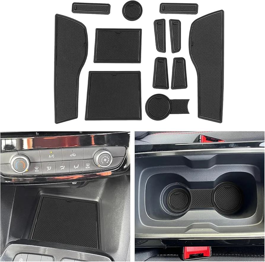 CDEFG Compatible con Opel Mokka B/Mokka-e EV 2021 2022 2023 2024 Alfombrillas de Goma Antideslizantes Reposabrazos Consola Central Portavasos Mokka B EV 2024 Accesorios