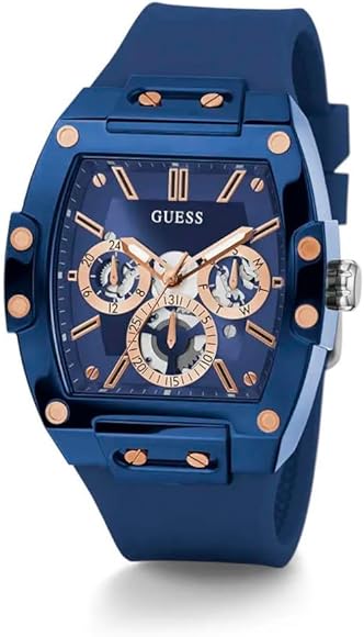 GUESS Reloj con Detalles de Cristal de 43 x 51 mm