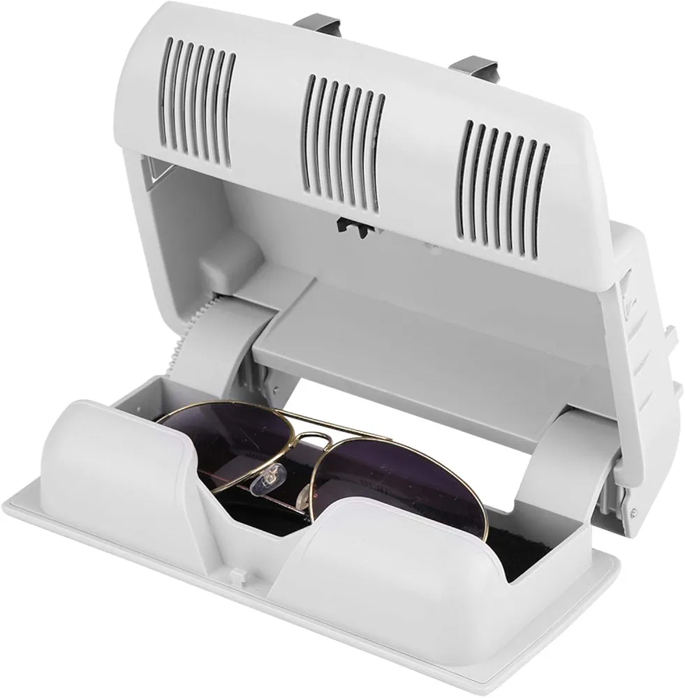 Kuuleyn Soporte de Almacenamiento para Gafas de Sol para automóvil, Caja de Soporte para Almacenamiento de Gafas de Sol para automóvil, Estuche para Gafas Apto para Octavia Fabia Roomster (Gris)