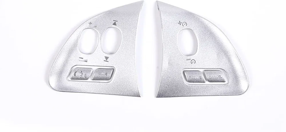 DIYUCAR Calcomanías plateadas para marco de botón de volante para Jaguar XF 2012-2015, accesorios interiores de automóviles