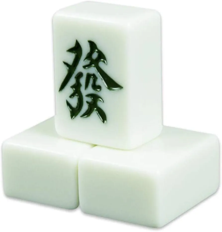 Majong Sets, Juego de Mahjong Chino portátil de 144 Azulejos Juegos de Mahjong Tradicionales Chinos con Bolsa de Almacenamiento, Mantel, Viaje, Juego de Ocio Familiar