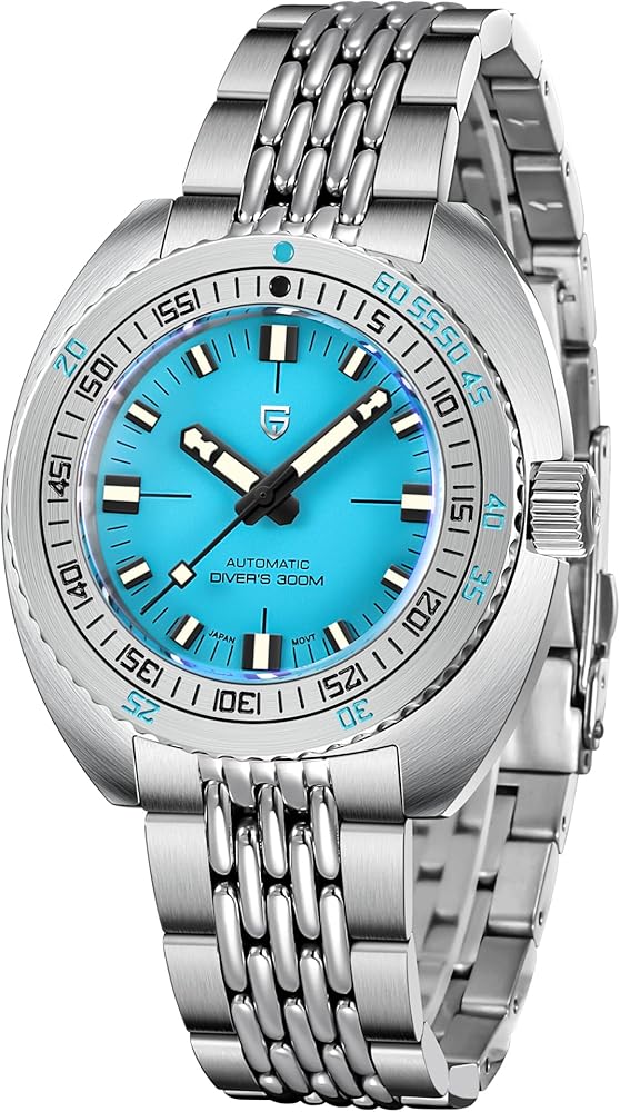 Pagani Design NH38A - Reloj de Pulsera mecánico para Hombre, Resistente al Agua, 300 m, Mecanismo de Acero Inoxidable, Naranja, Negocios
