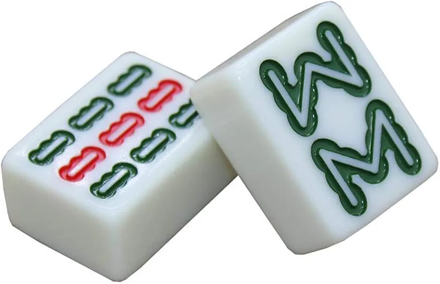 VejiA Majong Sets, Juego de Mahjong Chino portátil de 144 Azulejos Juegos de Mahjong Tradicionales Chinos con Bolsa de Almacenamiento, Mantel, Entretenimiento para Juegos de Ocio Familiar