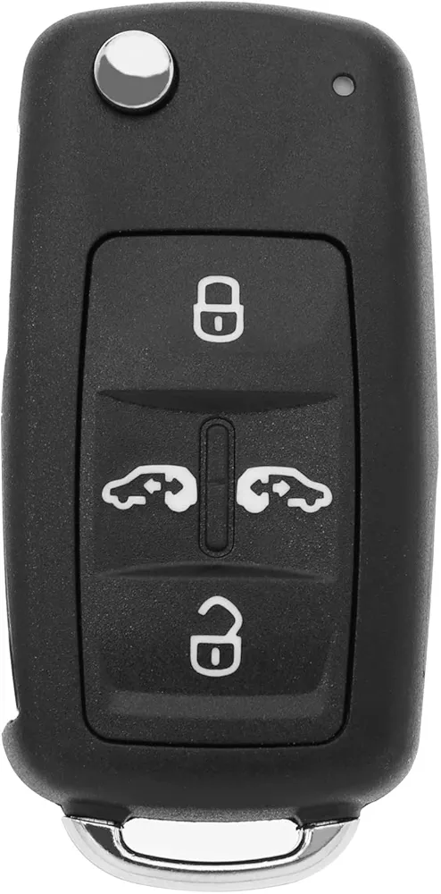 ECSiNG Reemplazo de Carcasa de Llave Remota de 5 Botones Compatible con VW Transporter T5 Transporter T6 Sharan Compatible con Seat Alhambra Estuche para Llavero de Coche de 5 Botones
